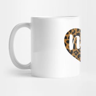 Cute Leopard Print Nana Heart Mug